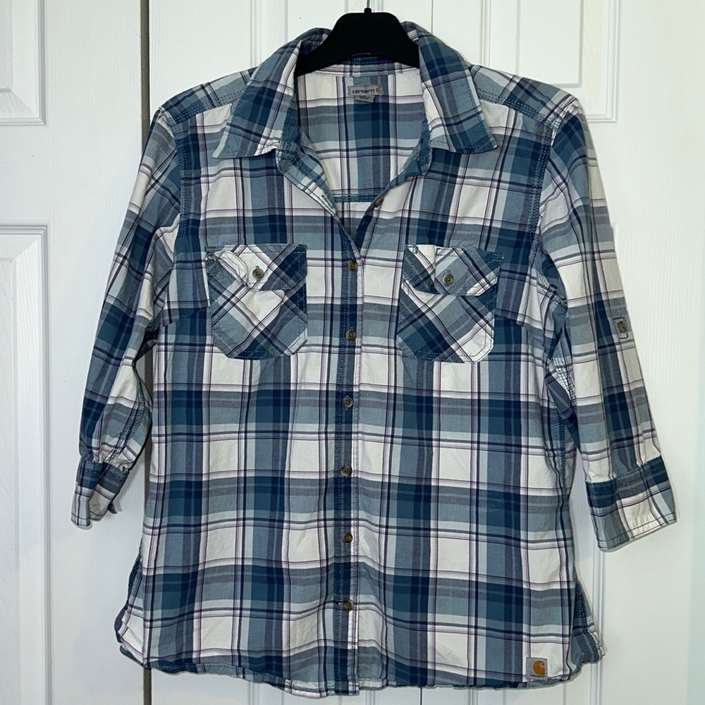 Carhartt Half Sleeve Button Up Top